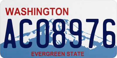 WA license plate ACO8976