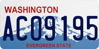 WA license plate ACO9195