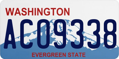 WA license plate ACO9338