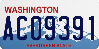 WA license plate ACO9391