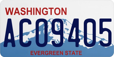 WA license plate ACO9405