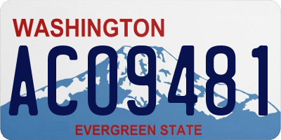 WA license plate ACO9481