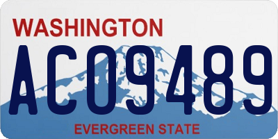 WA license plate ACO9489