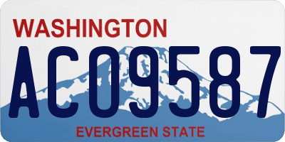 WA license plate ACO9587