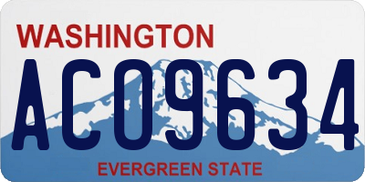 WA license plate ACO9634