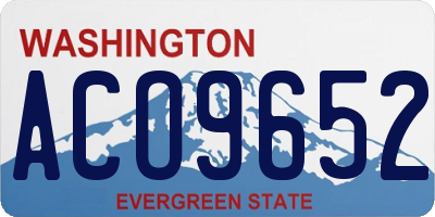 WA license plate ACO9652