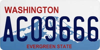 WA license plate ACO9666