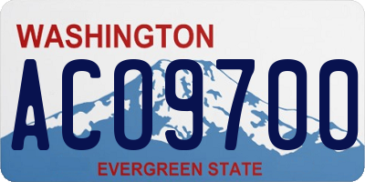 WA license plate ACO9700