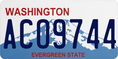 WA license plate ACO9744