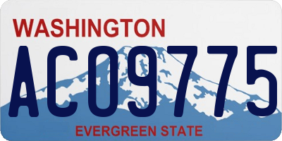 WA license plate ACO9775