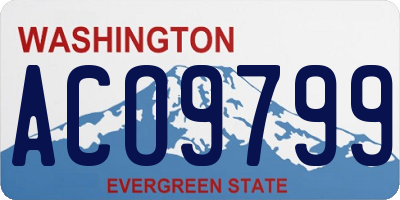 WA license plate ACO9799