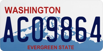 WA license plate ACO9864