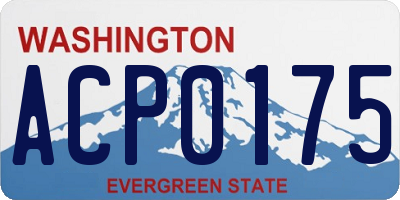 WA license plate ACP0175