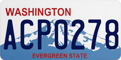 WA license plate ACP0278