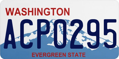 WA license plate ACP0295
