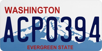 WA license plate ACP0394