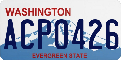 WA license plate ACP0426