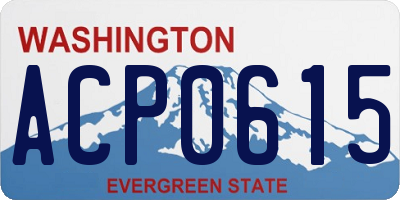 WA license plate ACP0615
