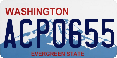 WA license plate ACP0655