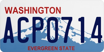 WA license plate ACP0714