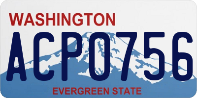 WA license plate ACP0756