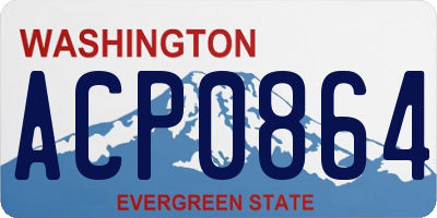 WA license plate ACP0864