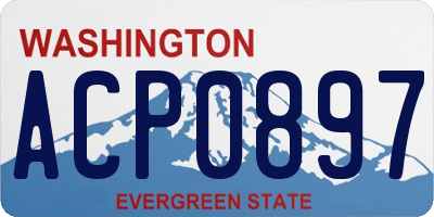 WA license plate ACP0897