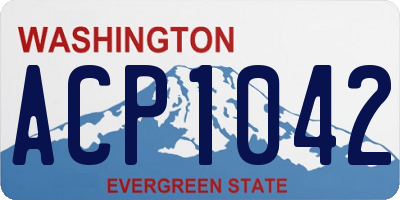 WA license plate ACP1042
