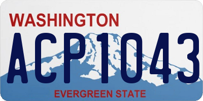 WA license plate ACP1043