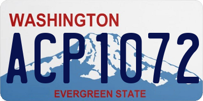WA license plate ACP1072