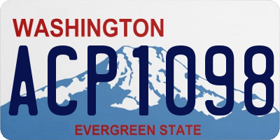 WA license plate ACP1098