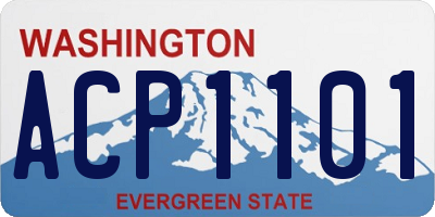 WA license plate ACP1101