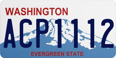 WA license plate ACP1112