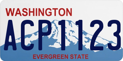 WA license plate ACP1123