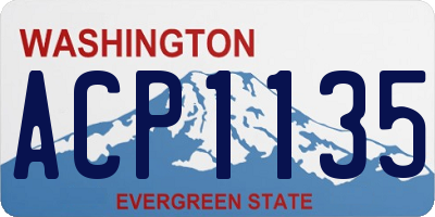 WA license plate ACP1135
