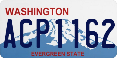 WA license plate ACP1162
