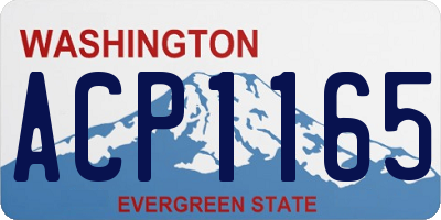 WA license plate ACP1165