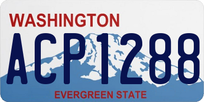 WA license plate ACP1288