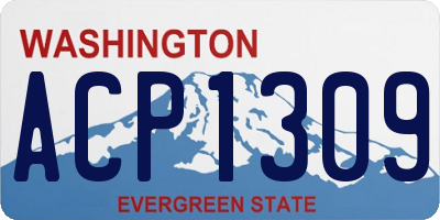 WA license plate ACP1309