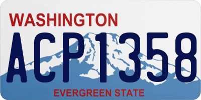 WA license plate ACP1358