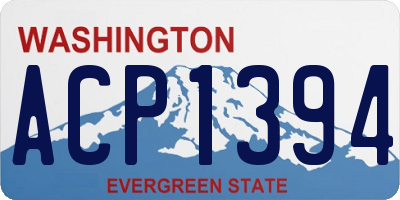 WA license plate ACP1394