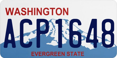 WA license plate ACP1648
