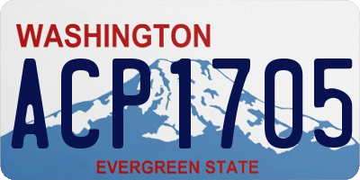 WA license plate ACP1705