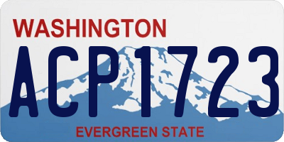 WA license plate ACP1723