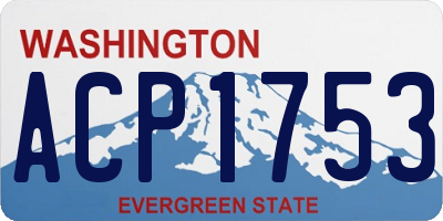 WA license plate ACP1753