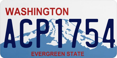 WA license plate ACP1754