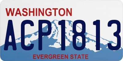 WA license plate ACP1813