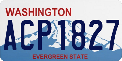 WA license plate ACP1827