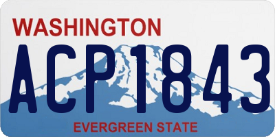 WA license plate ACP1843