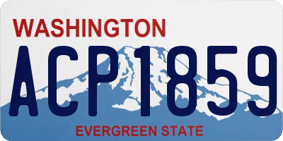 WA license plate ACP1859